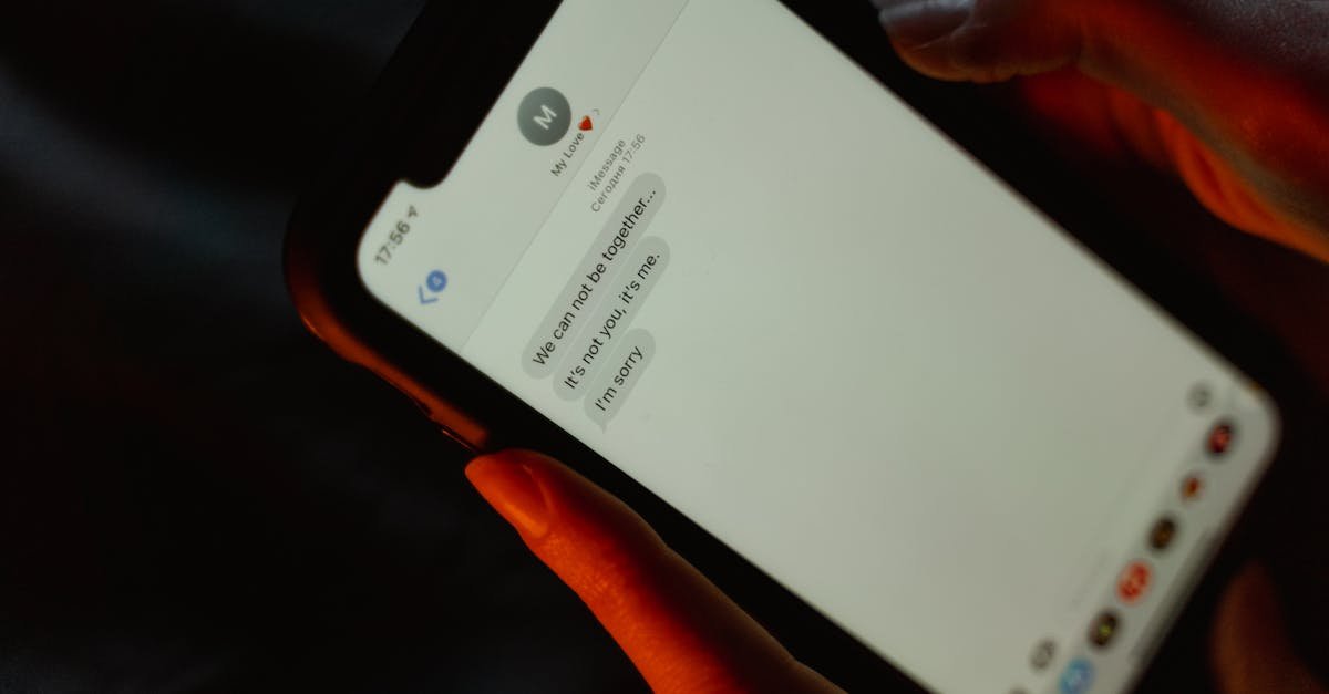 A close-up view of a text message on a smartphone screen displaying a breakup message.